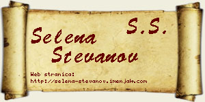 Selena Stevanov vizit kartica
